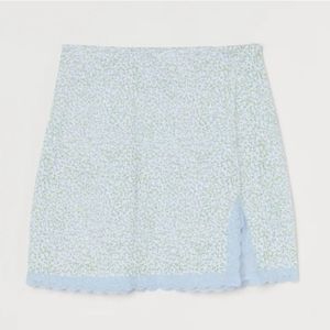 H&M Floral Lace Trim Skirt